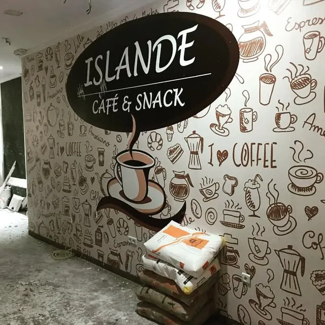 Décoration murale d’un café-snack